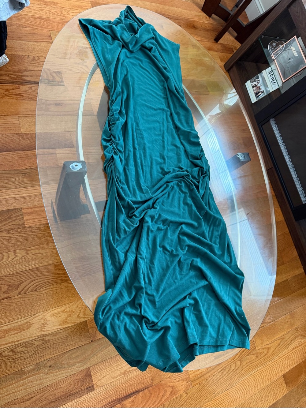 Target Teal Maxi Dress with Side Ruching
